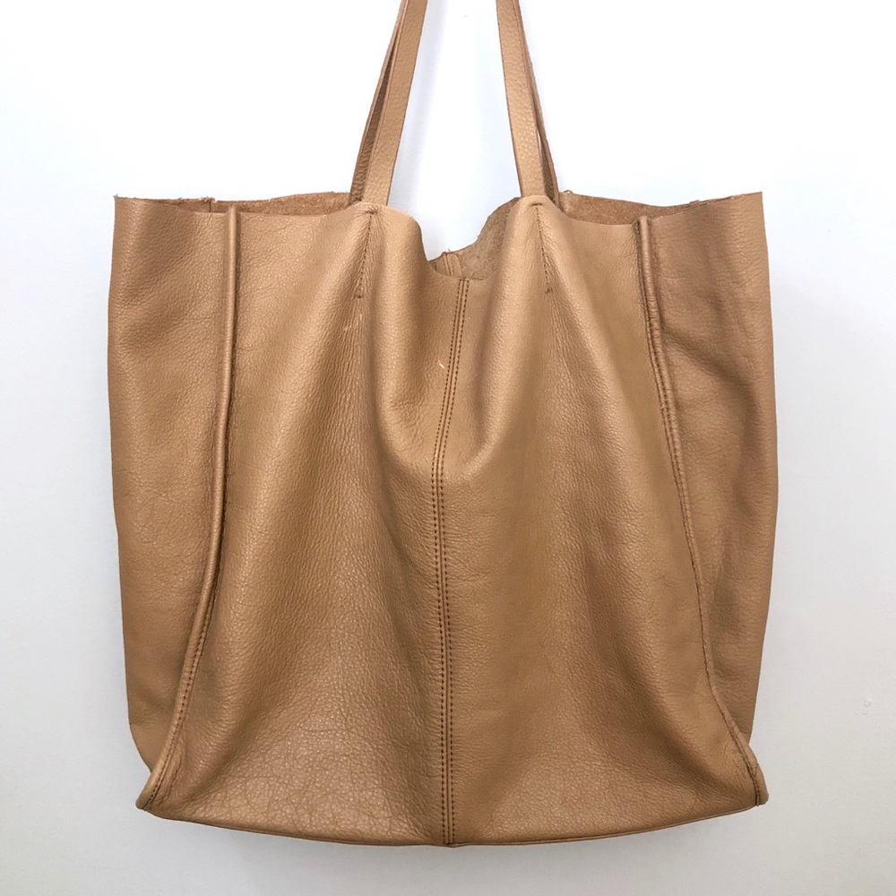 GAP Tan Leather Tote Bag